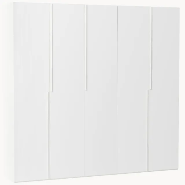 Westwing Collection Modulaire draaideurkast Leon, 250 cm breed, in verschillende formaten Wit