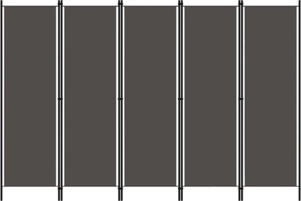 vidaXL Kamerscherm met 5 panelen 250x180 cm antraciet, foto 2