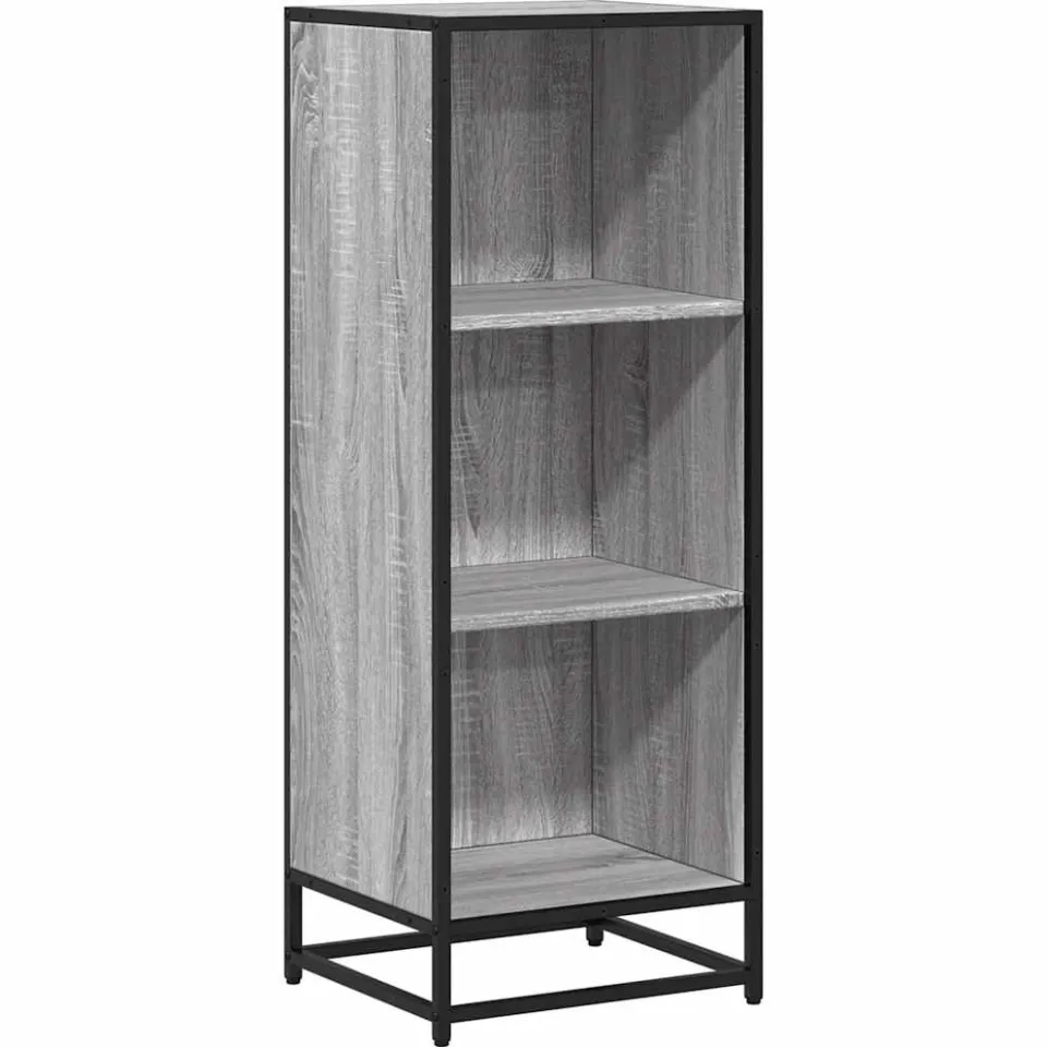vidaXL Boekenkast 40x35x107,5 cm bewerkt hout grijs sonoma eikenkleur, foto 3