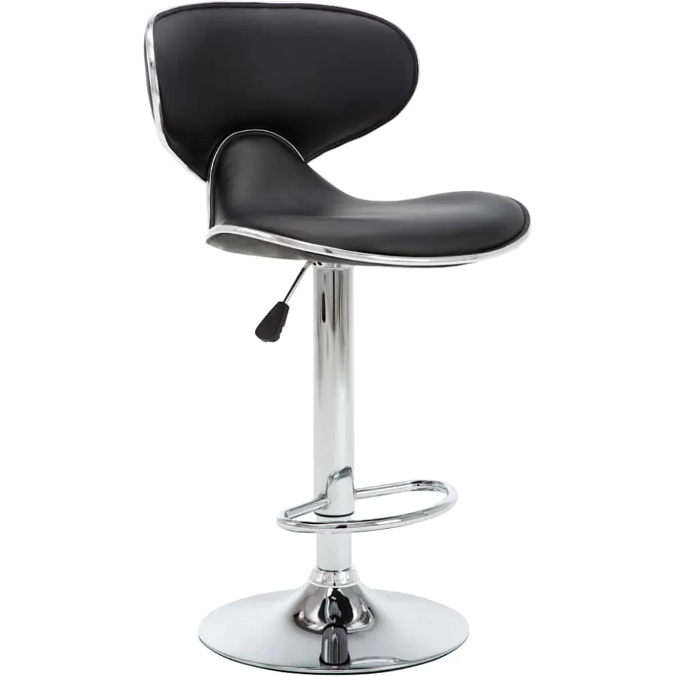 vidaXL Barstoelen 2 st kunstleer zwart