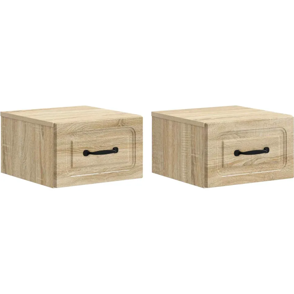 vidaXL Wandbeugel Bedkast 2 st Sonoma Eiken 34,5 x 33 x 20 cm, foto 3