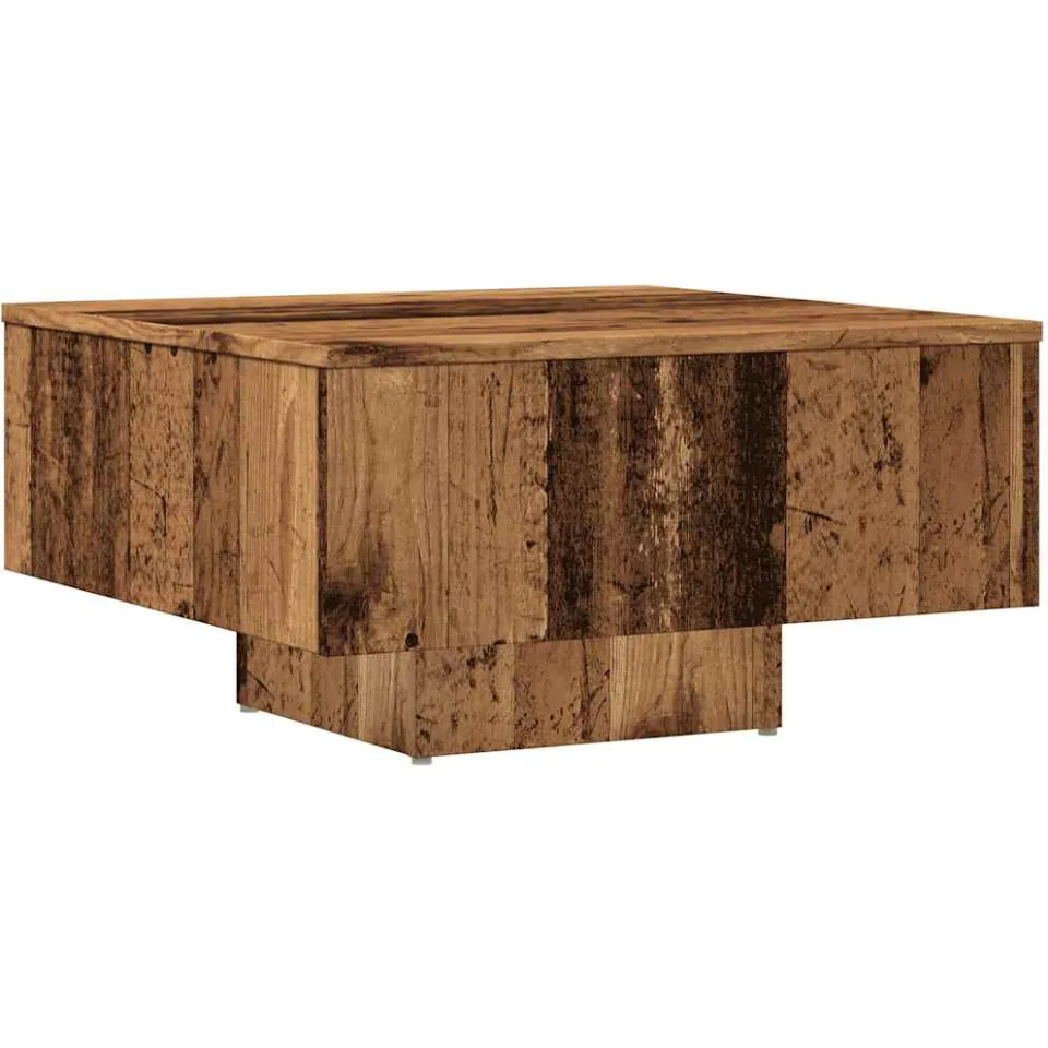 vidaXL Salontafel 60x60x31,5 cm bewerkt hout oud houtkleurig Bruin