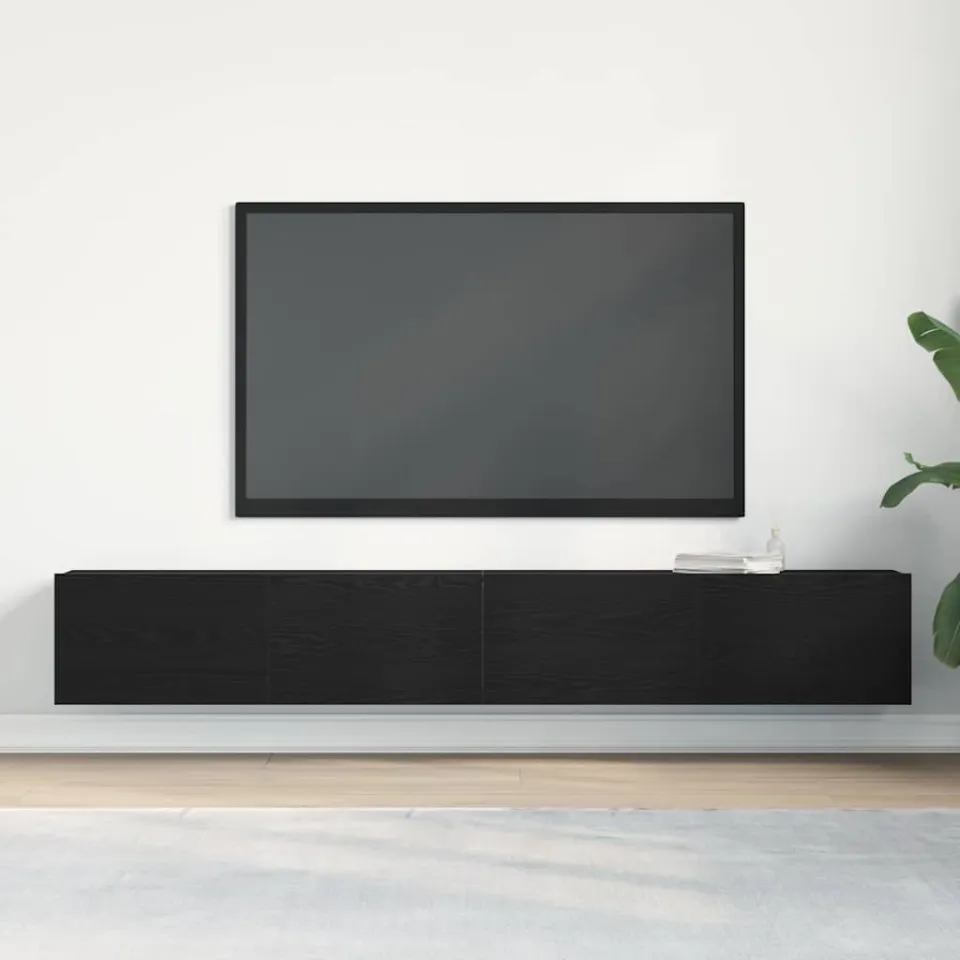 vidaXL TV-kast 2 st Zwart Bewerkt hout, foto 4