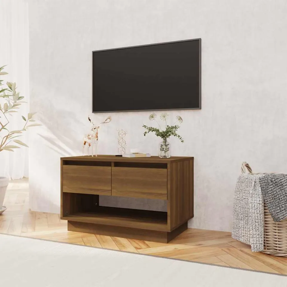 vidaXL Tv-meubel 70x41x44 cm bewerkt hout bruin eikenkleur, foto 3
