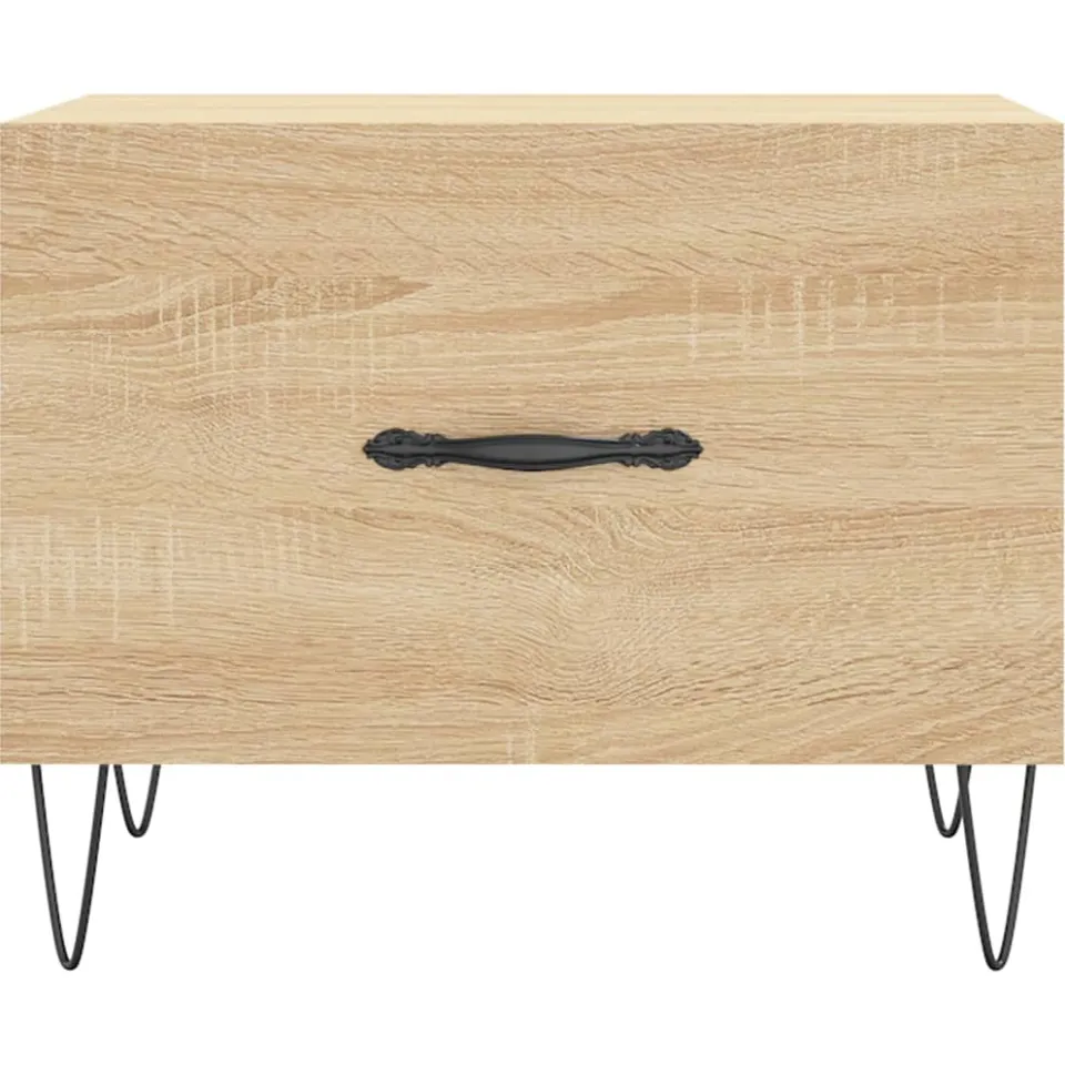 vidaXL Salontafel 50x50x35 cm bewerkt hout sonoma eikenkleurig, foto 4