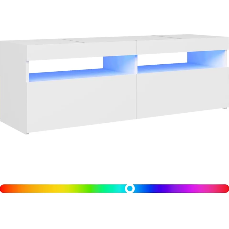 vidaXL Tv-meubel met LED-verlichting 120x35x40 cm wit, foto 3