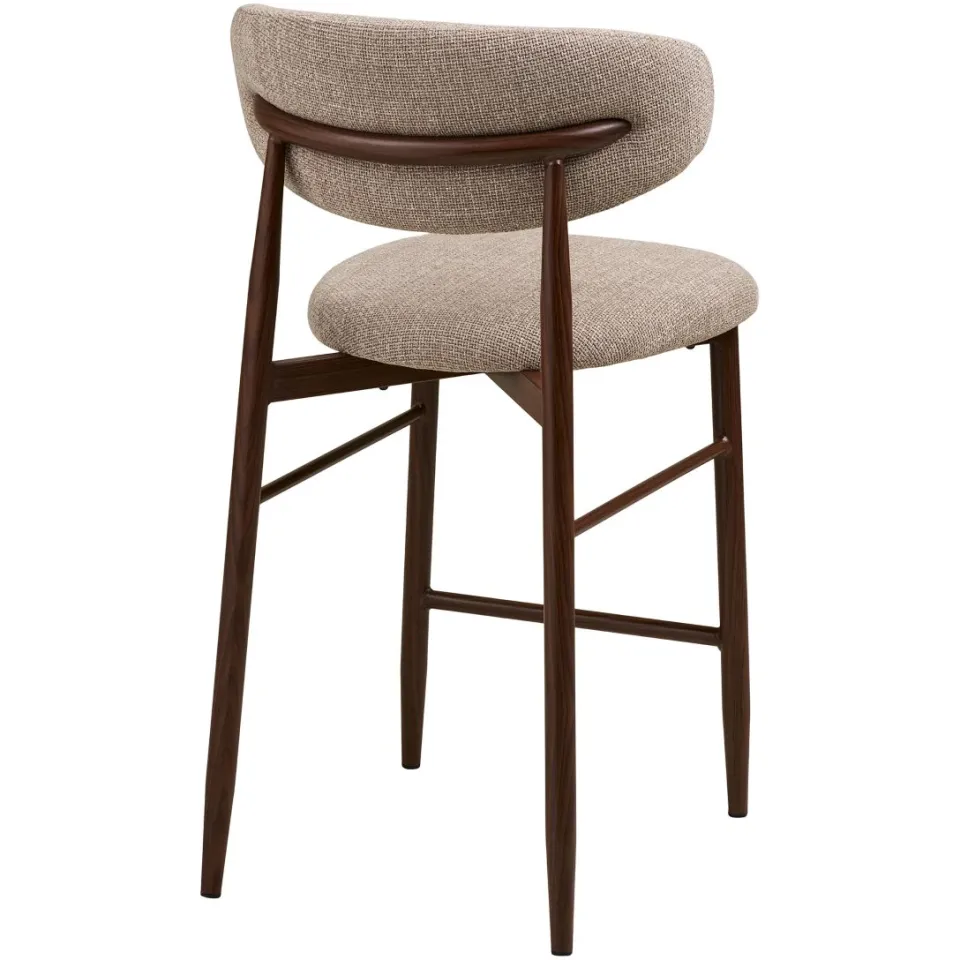 Nolon Jolien Barkruk 65 cm taupe mixed - walnoten onderstel, foto 4