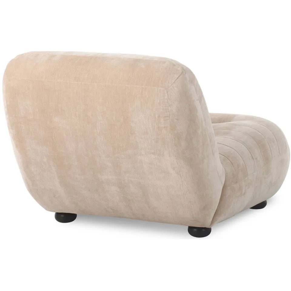 Dutchbone Wyatt Fauteuil Velours Beige, foto 5