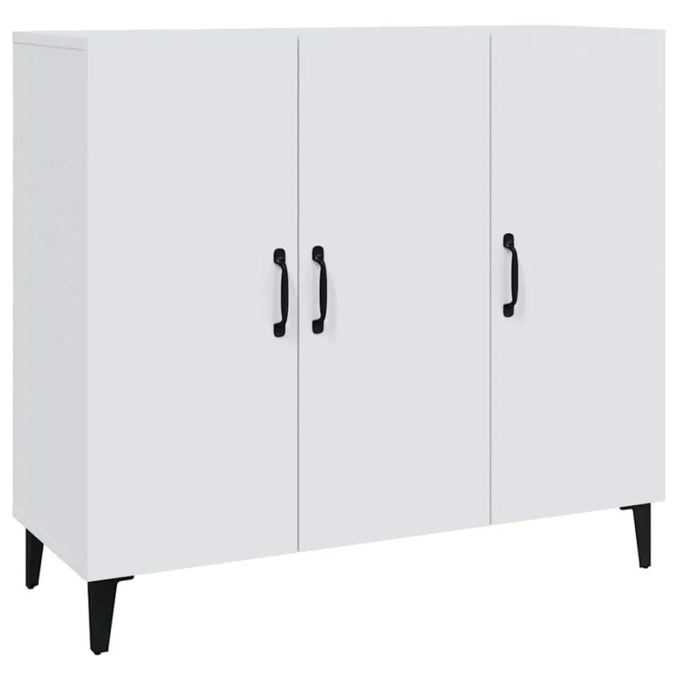vidaXL Dressoir 90x34x80 cm bewerkt hout wit