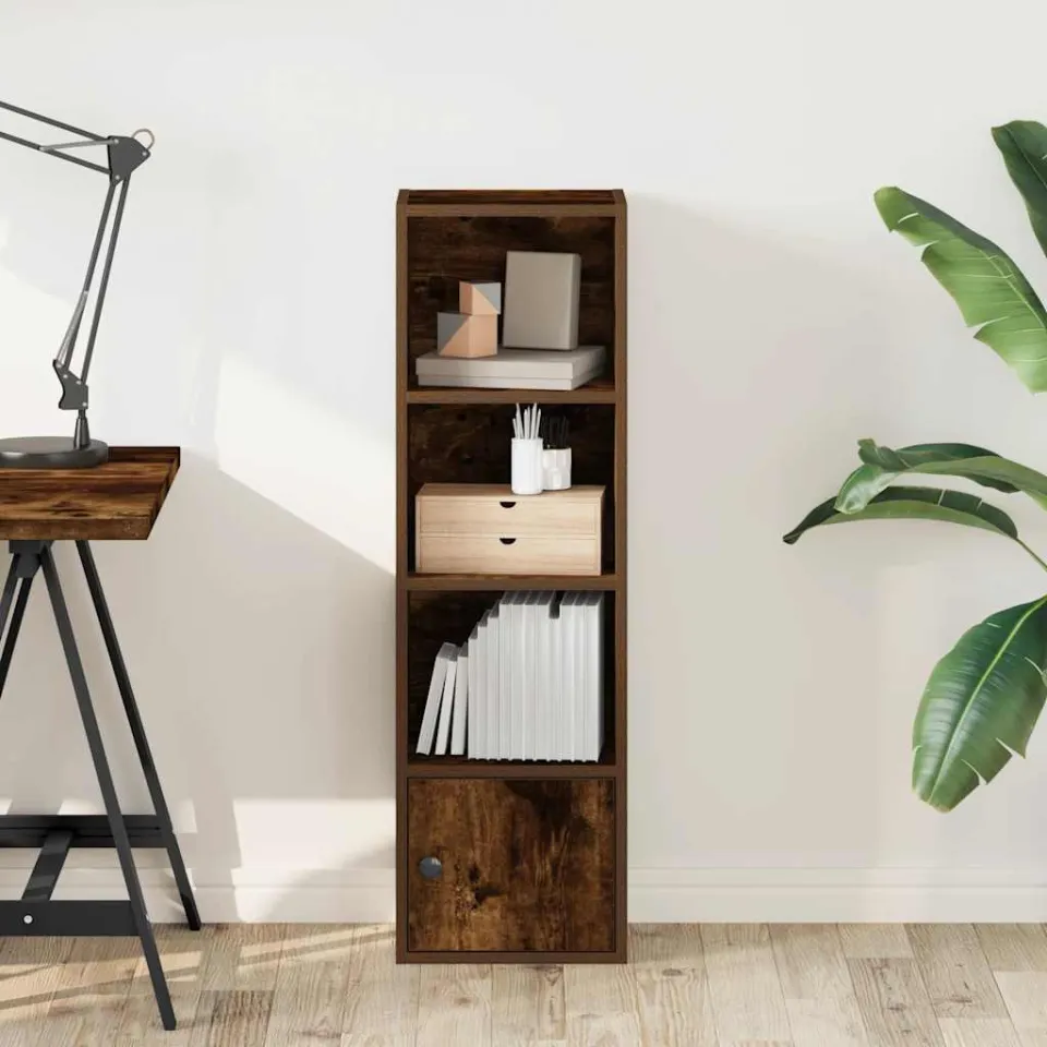 vidaXL Boekenkast 31x24x102 cm bewerkt hout gerookt eikenkleurig, foto 2