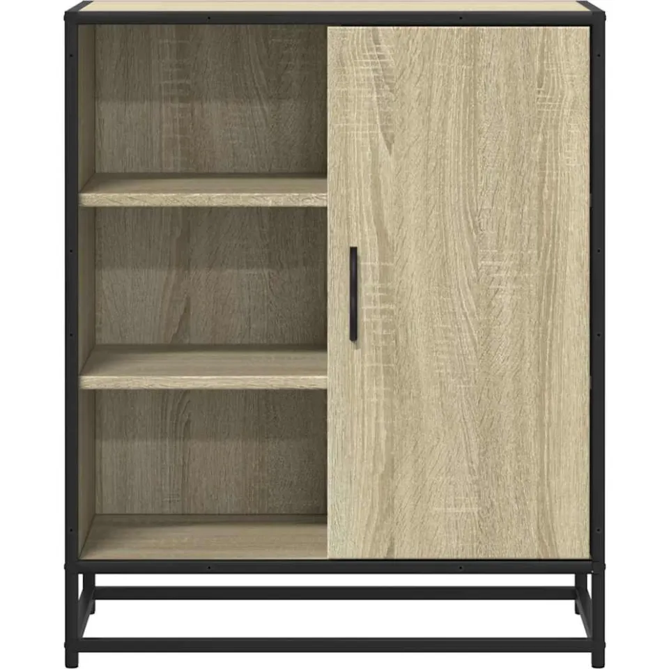 vidaXL Dressoir 62x35x76 cm bewerkt hout sonoma eikenkleurig, foto 4