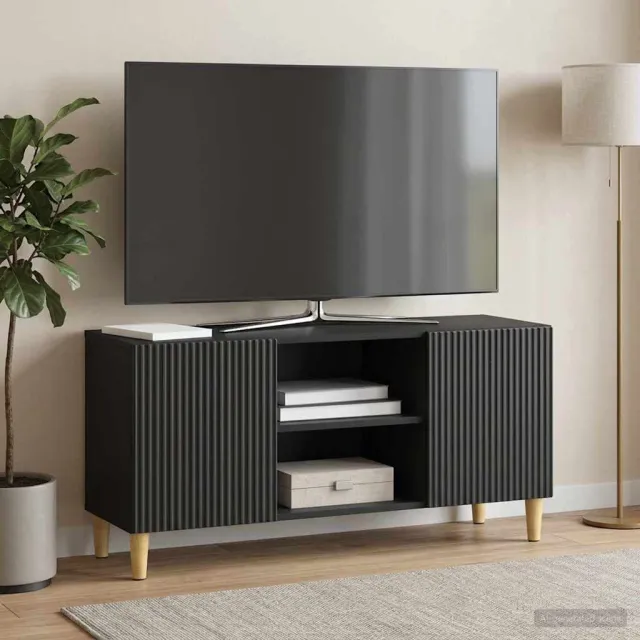 vidaXL TV-kast 102 x 34,5 x 50 cm Zwart Bewerkt hout