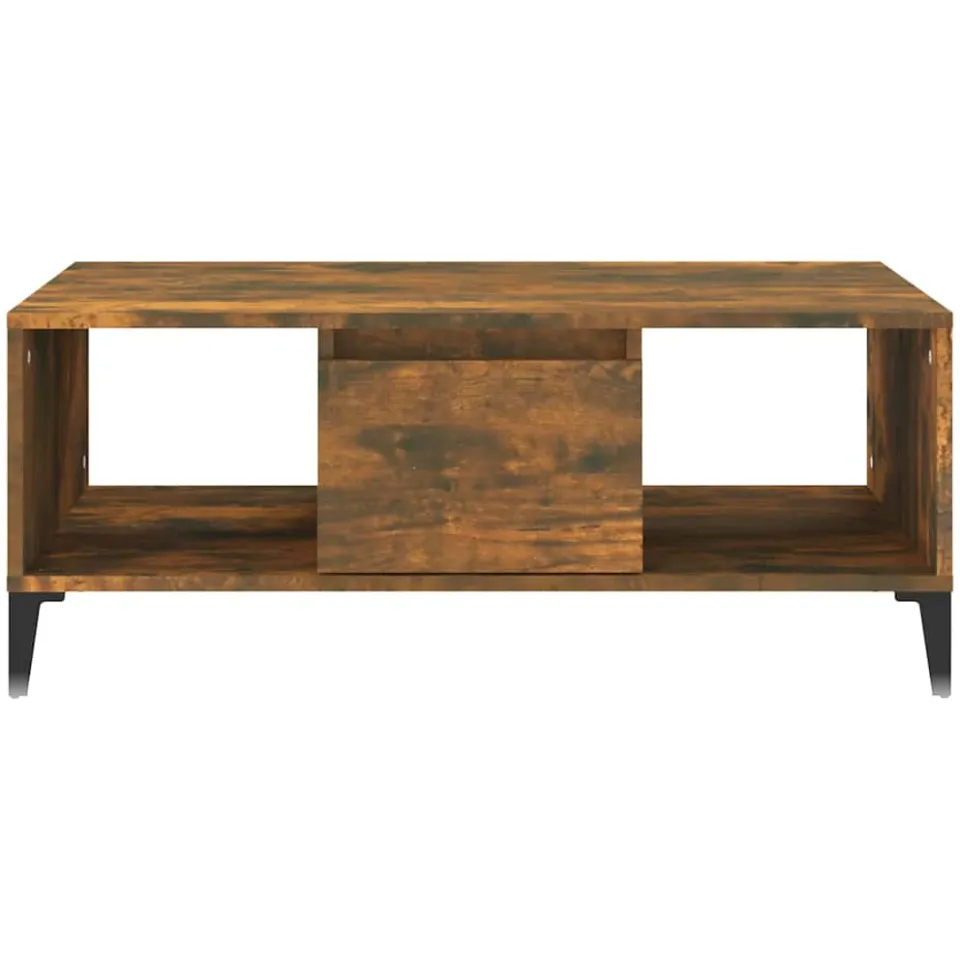 vidaXL Salontafel 90x50x36,5 cm bewerkt hout gerookt eikenkleurig, foto 4
