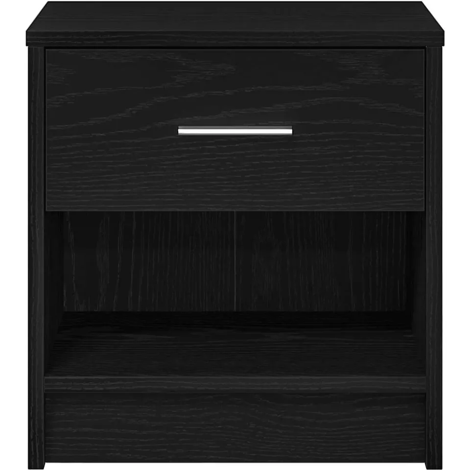 vidaXL Nachtkastjes 2 st met lade 39x28x41 cm zwart Grijs
