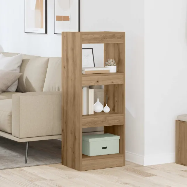 vidaXL Boekenkast 3-laags 37 x 30 x 103 cm Bewerkt hout bruin, foto 2