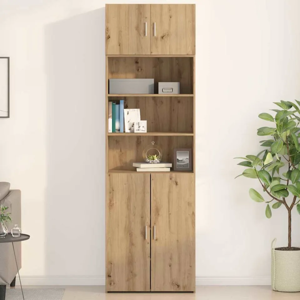 vidaXL Wandkast artisanaal eikenkleurig 70 x 42.5 x 40 cm Bewerkt hout, foto 4