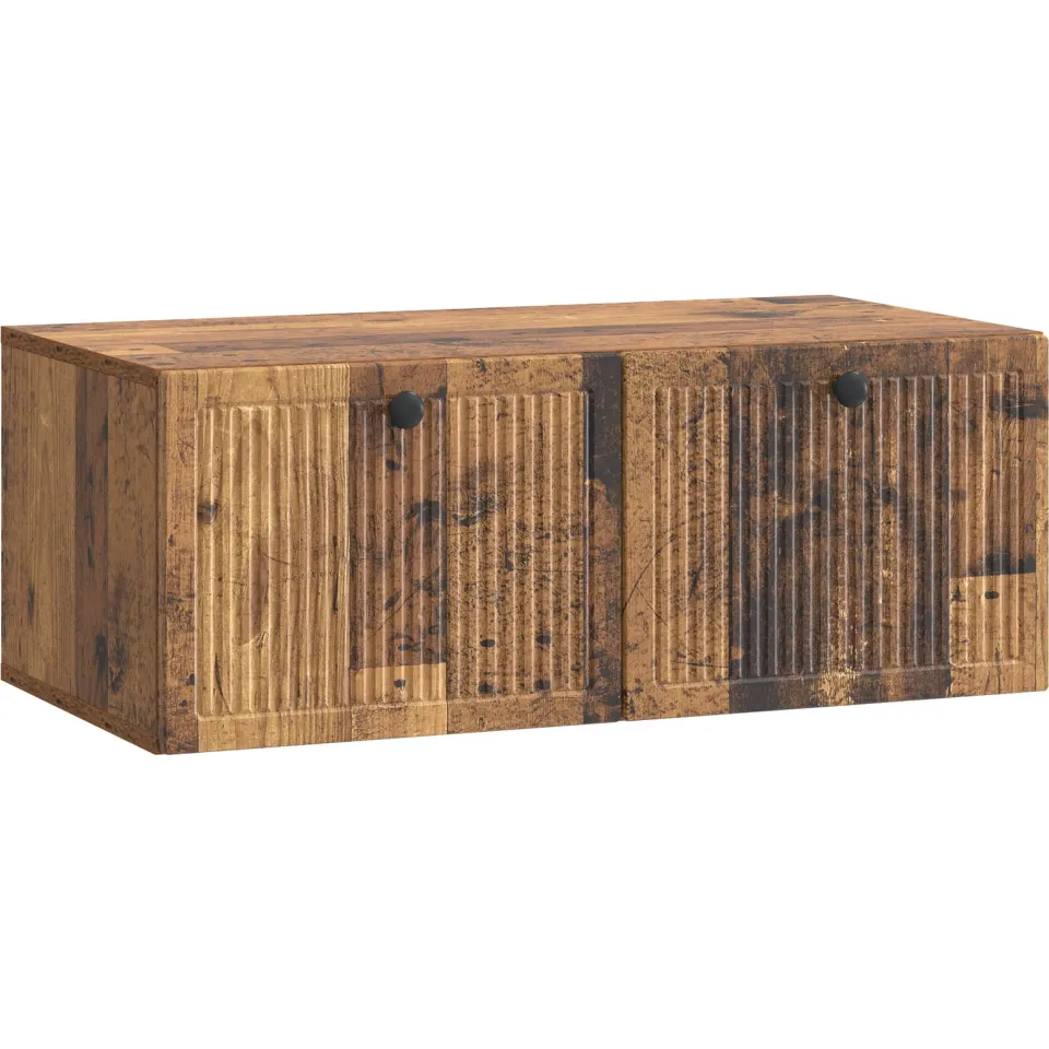 vidaXL Wandbeugel TV-kast Oud hout 78,5 x 41 x 30 cm Bewerkt hout bruin, foto 3