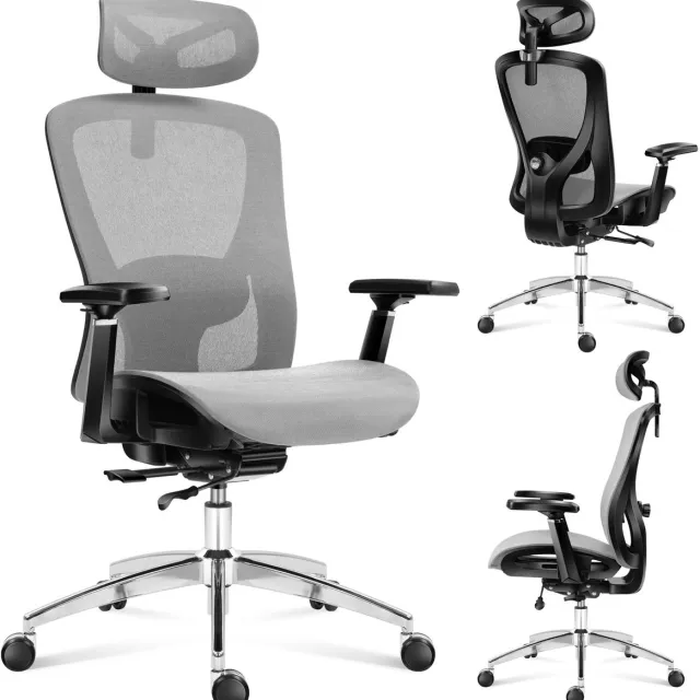 Mark Adler Expert 5.3 Grey Mesh - Bureaustoel Grijs