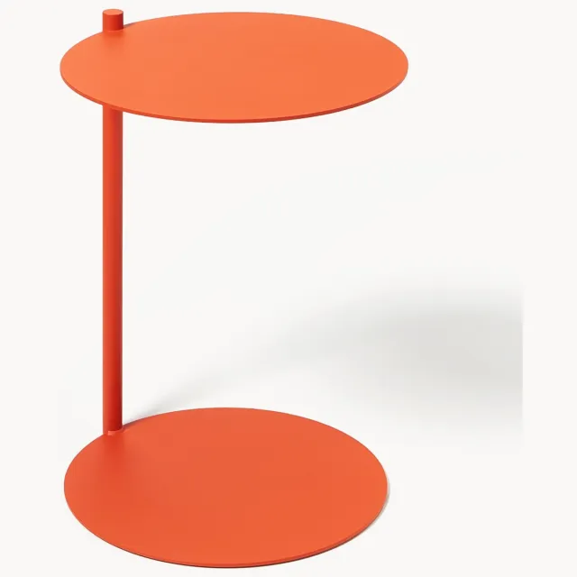 noo.ma Ronde metalen bijzettafel Ande Oranje