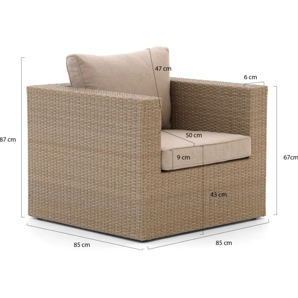 Forza Furniture Forza Cecita lounge tuinstoel taupe, foto 2