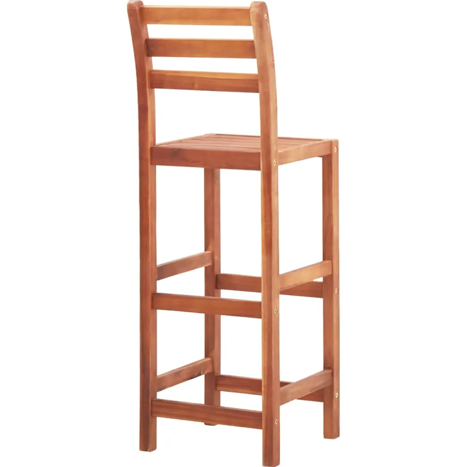 vidaXL Barstoelen 4 st massief acaciahout bruin, foto 4