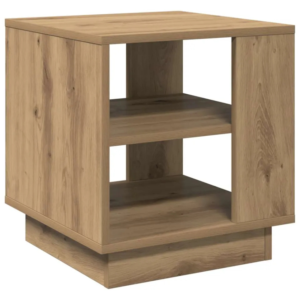 vidaXL Salontafel 40x40x43 cm bewerkt hout artisanaal eikenkleurig, foto 3
