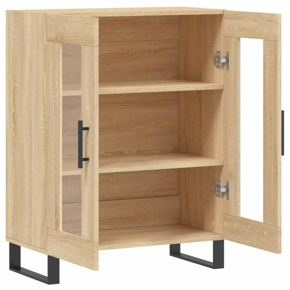 vidaXL Dressoir 69,5x34x90 cm bewerkt hout sonoma eikenkleurig, foto 4