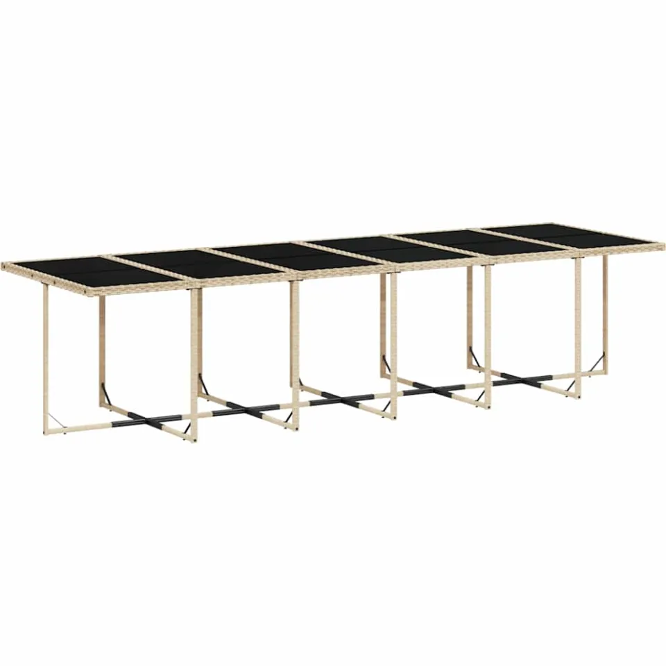 vidaXL 17-delige Tuinset met kussens poly rattan gemengd beige, foto 4