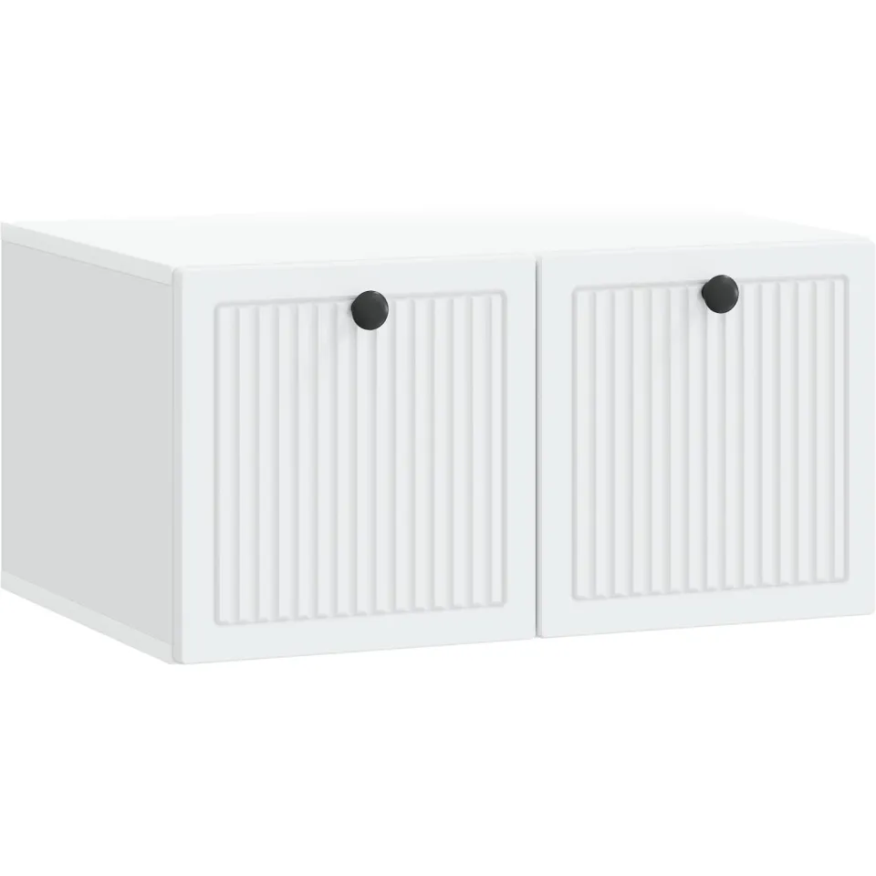 vidaXL Wandbeugel TV-kast Wit 59,5 x 41 x 30 cm Bewerkt hout
