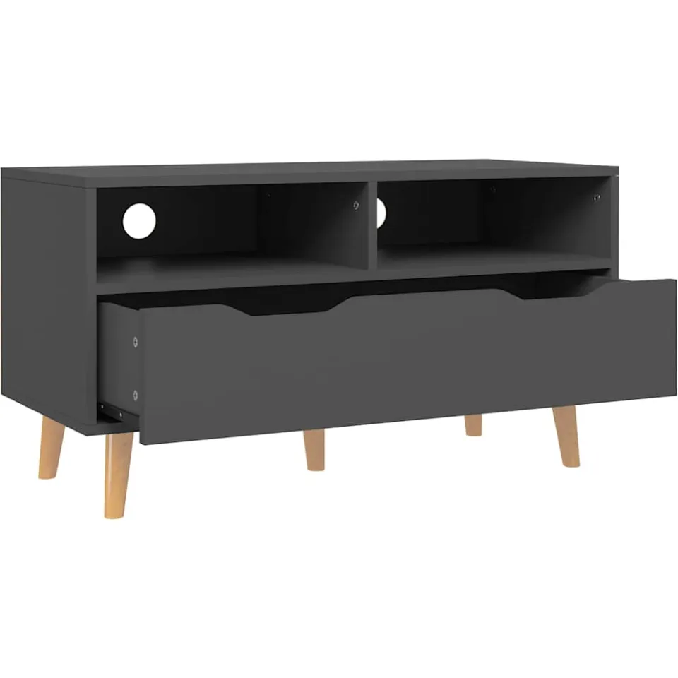 vidaXL Tv-meubel 90x40x48,5 cm bewerkt hout grijs, foto 2