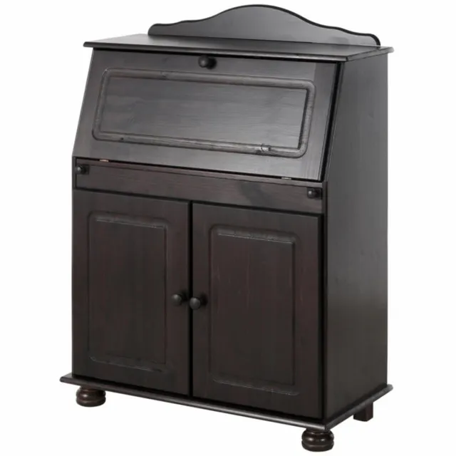 Notio Living Mette Secretaire Bureau - Donkerbruin Grenen - 82 x 39 x 107 cm