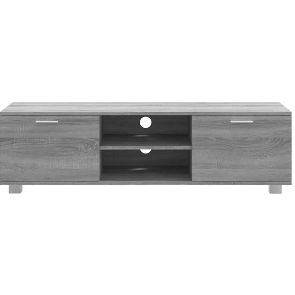 vidaXL Tv-meubel 140x40,5x35 cm bewerkt hout grijs sonoma eikenkleurig