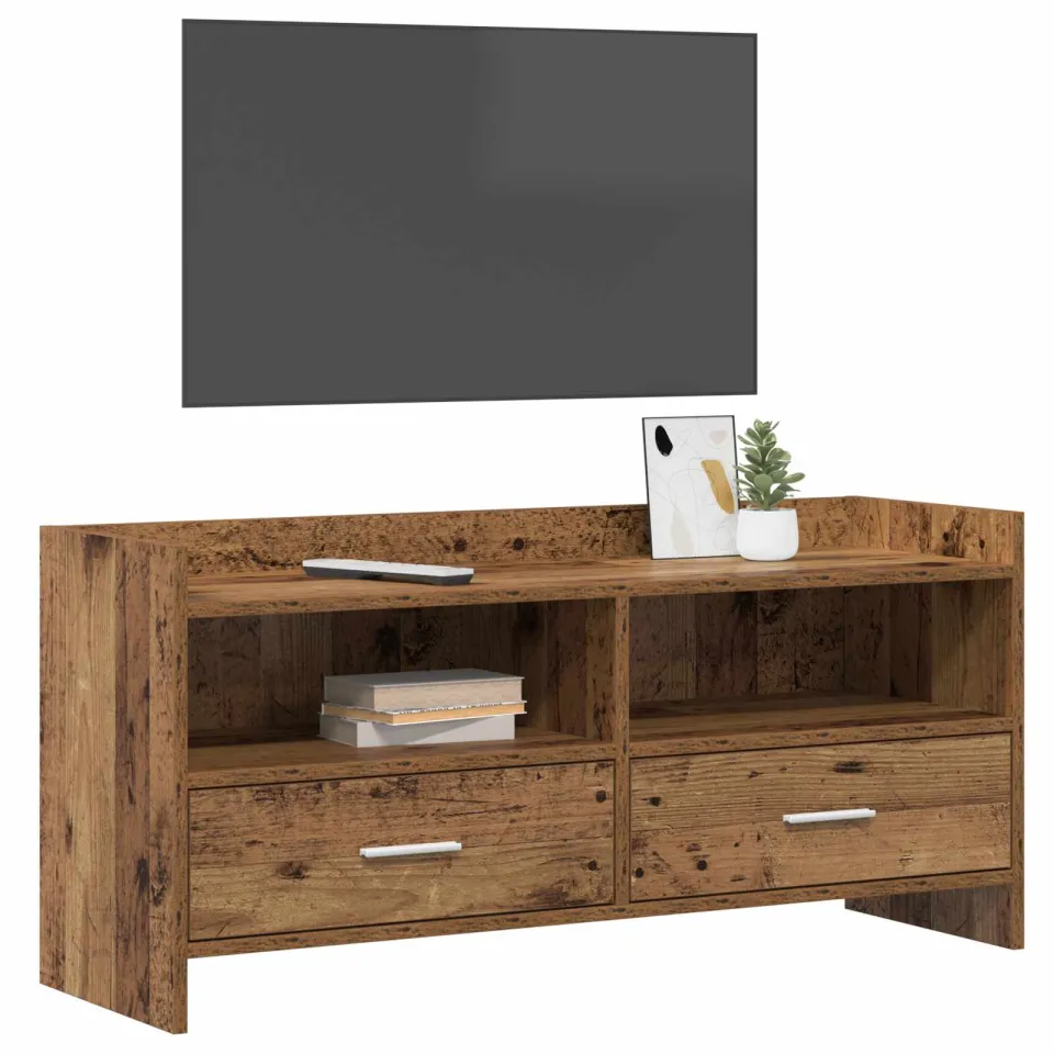vidaXL TV-kast 100 x 33 x 47 cm Oud hout Bewerkt hout Bruin