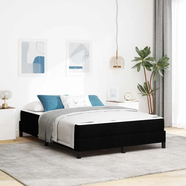 vidaXL Boxspringbed Zwart 160 x 200 cm Stof