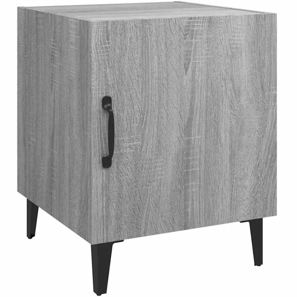 vidaXL Nachtkastjes 2 st bewerkt hout grijs sonoma eikenkleurig, foto 4