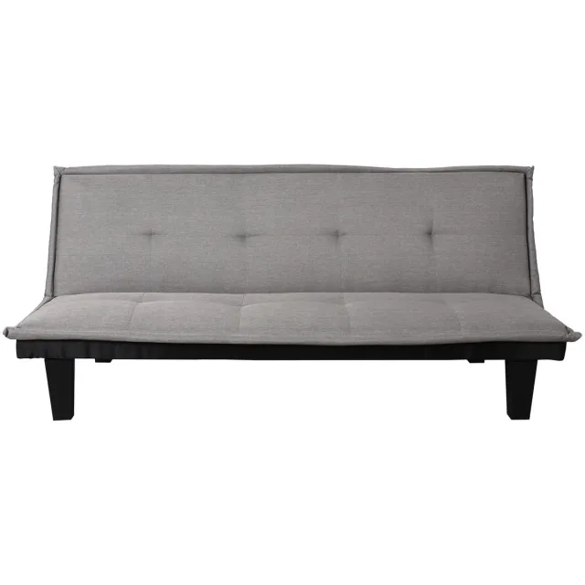 MCW 3-zits bank MCW-C87, slaapbank logeerbed opklapbare slaapbank, slaapfunctie 170x100cm ~ textiel, lichtgrijs