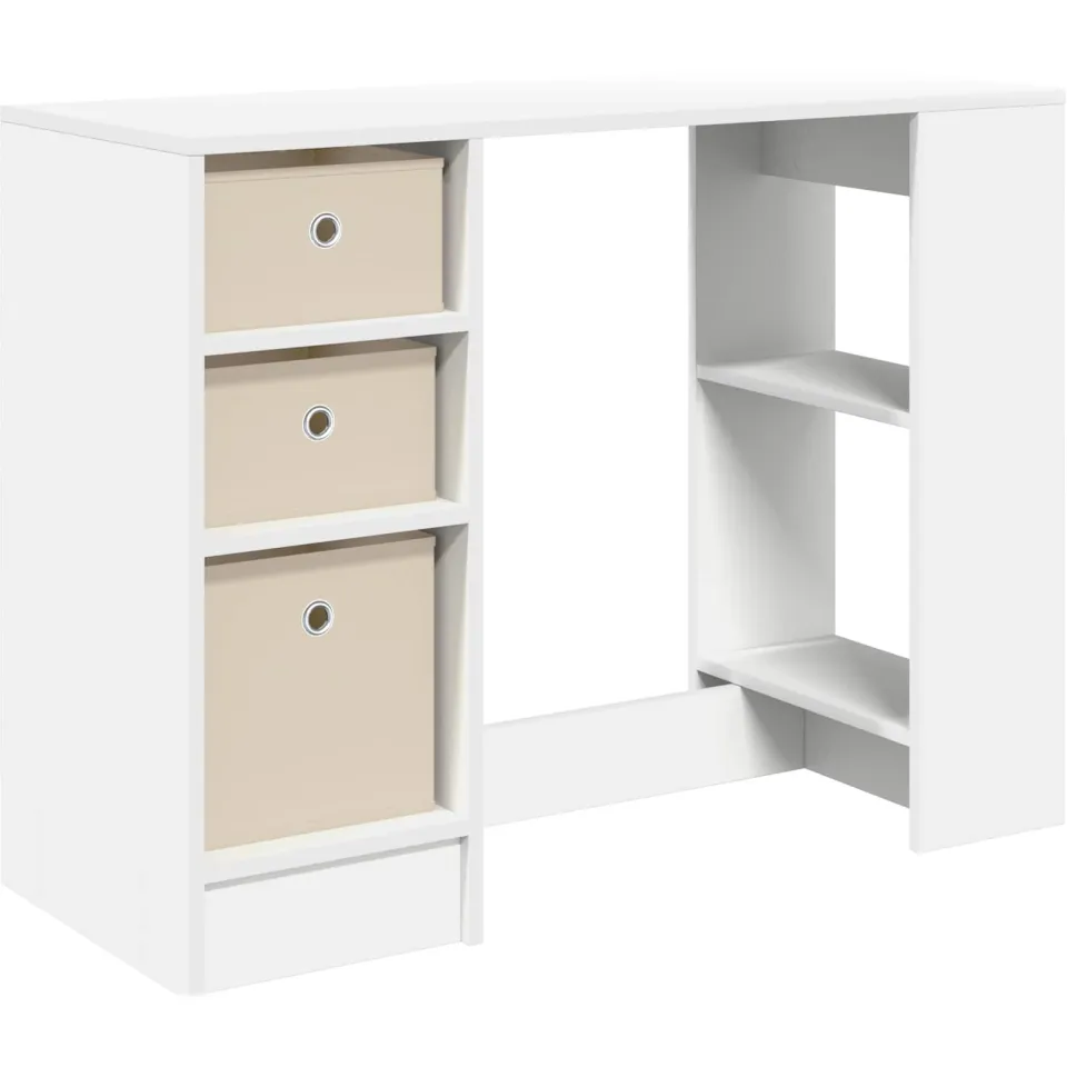 vidaXL Bureau Wit 100 x 40 x 75 cm Bewerkt hout, foto 3