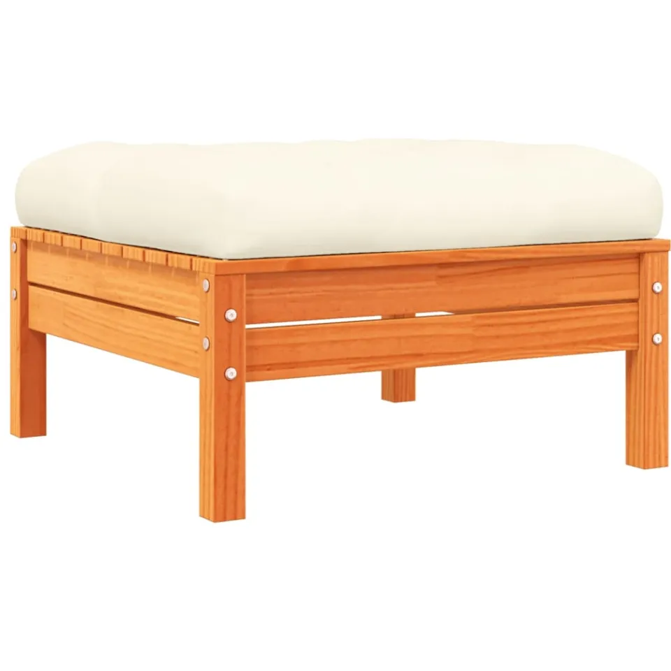 vidaXL 10-delige Loungeset met kussens massief grenenhout wasbruin bruin, foto 3