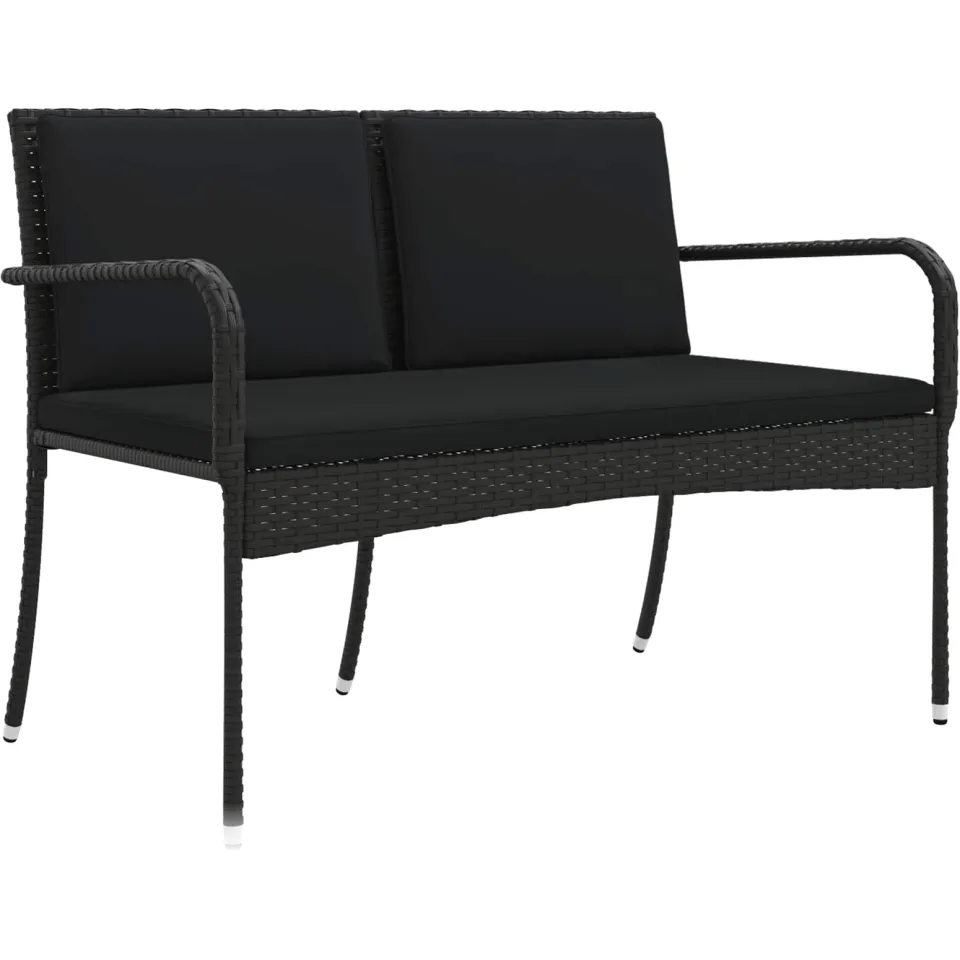 vidaXL Tuinset Zwart poly rattan, foto 4