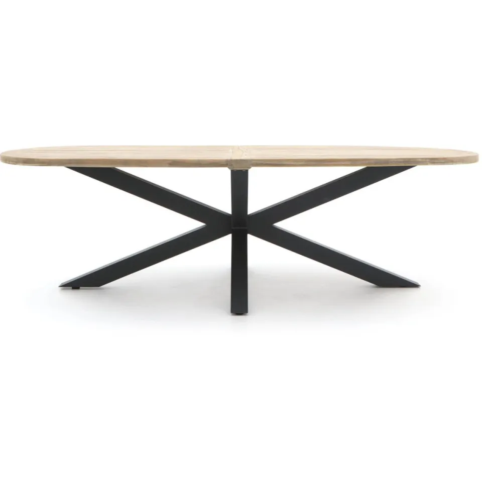 ROUGH Furniture ROUGH-Y Ellips dining tuintafel 200x110cm grijs, foto 3