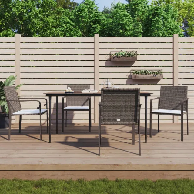 vidaXL 5-delige Tuinset met kussens poly rattan en staal, foto 2