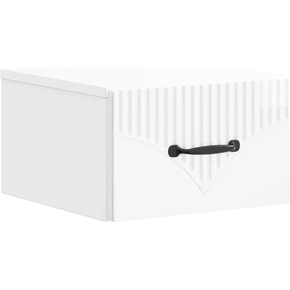 vidaXL Wandbeugel Bedkast Hoogglans Wit 34,5 x 33 x 20 cm Bewerkt hout, foto 3