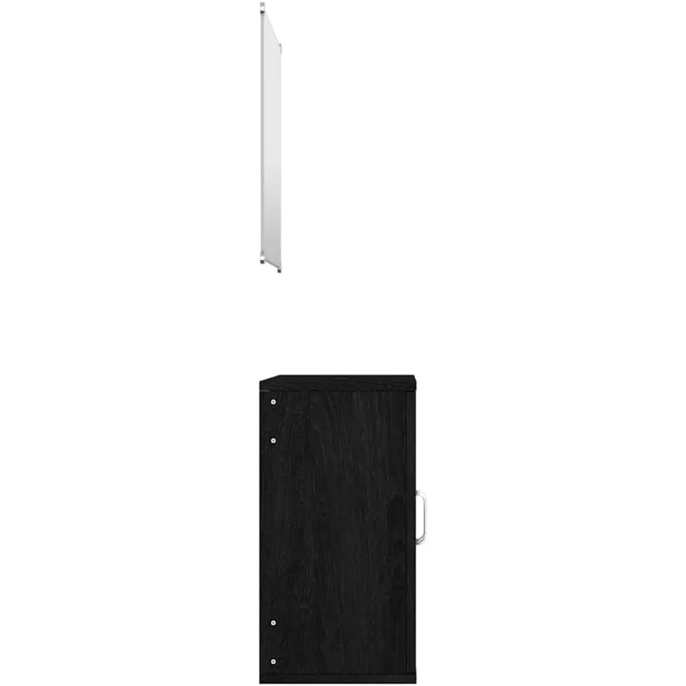 vidaXL 2-delige Badkamermeubelset bewerkt hout zwart, foto 3