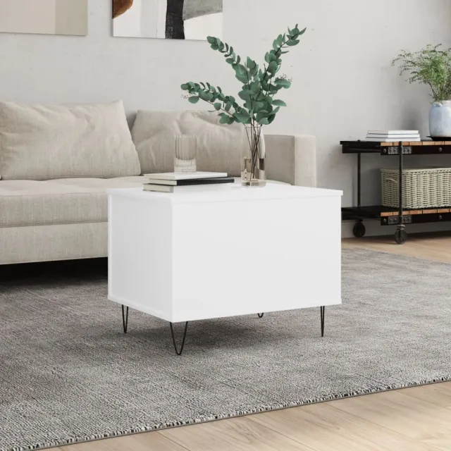 vidaXL Salontafel 60x44,5x45 cm bewerkt hout wit, foto 2