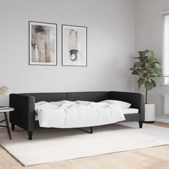 vidaXL Slaapbank 100x200 cm stof zwart