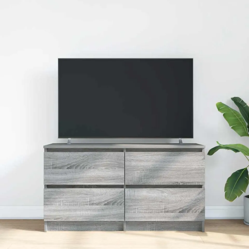 vidaXL Tv-meubel 100x35x54 cm bewerkt hout grijs sonoma eikenkleurig, foto 3