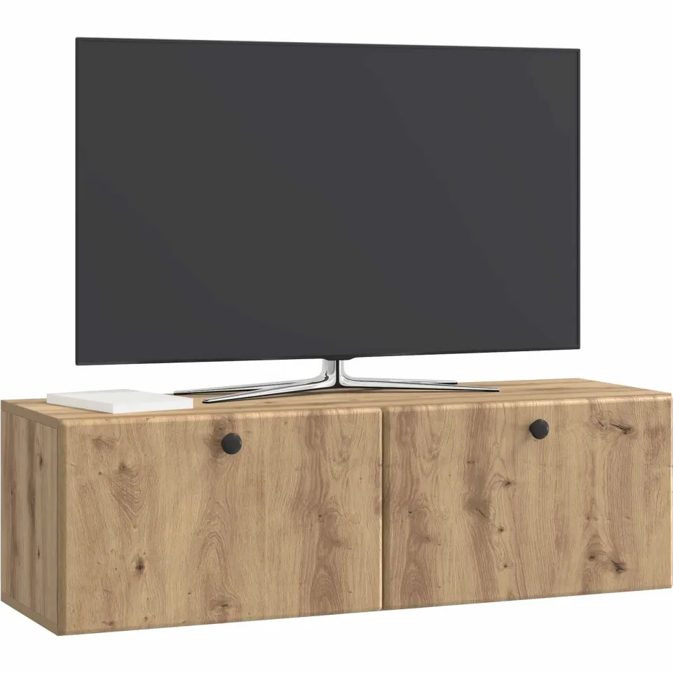 vidaXL Wandbeugel TV-kast 98 x 31 x 30 cm Artisanaal eiken, foto 3
