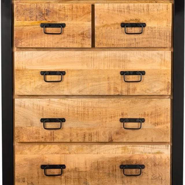 Benoa Britt Ladekast - Mangohout - Dressoir - Kast - Industrieel 85x100x40