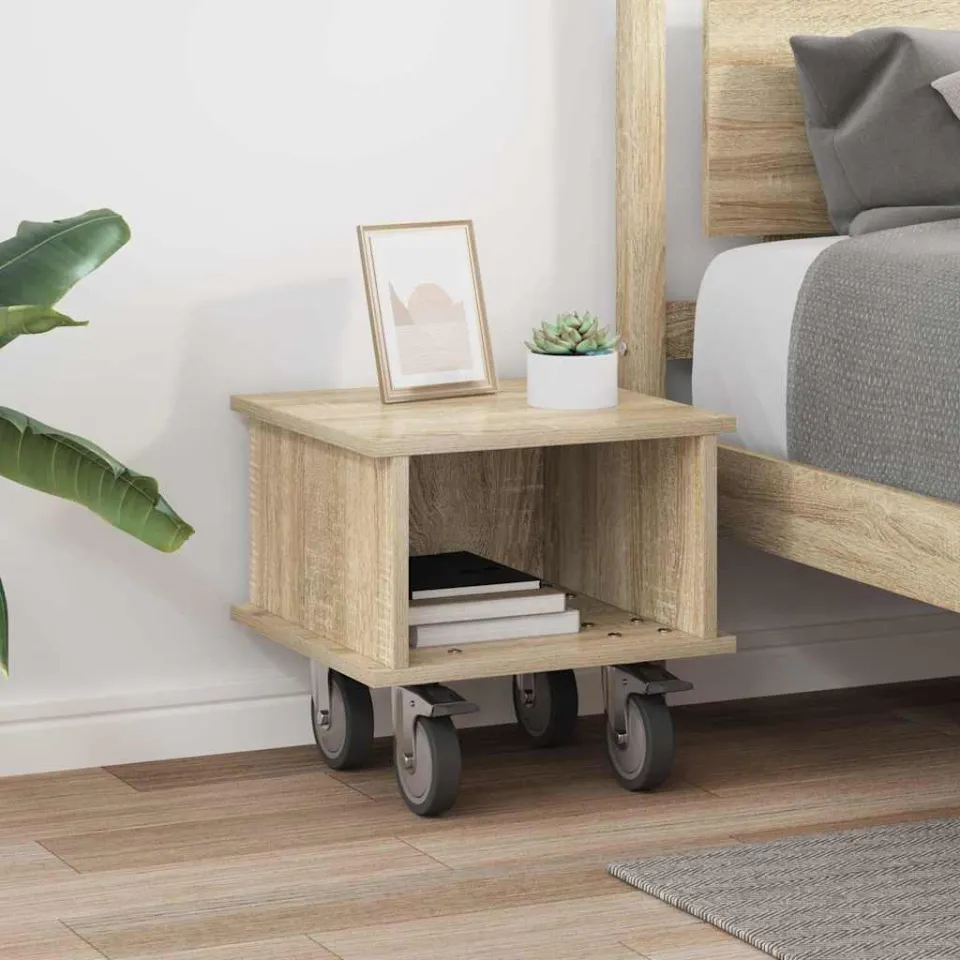 vidaXL TV-standaard 37 x 35 x 35 cm Sonoma Eiken Bewerkt hout, foto 4