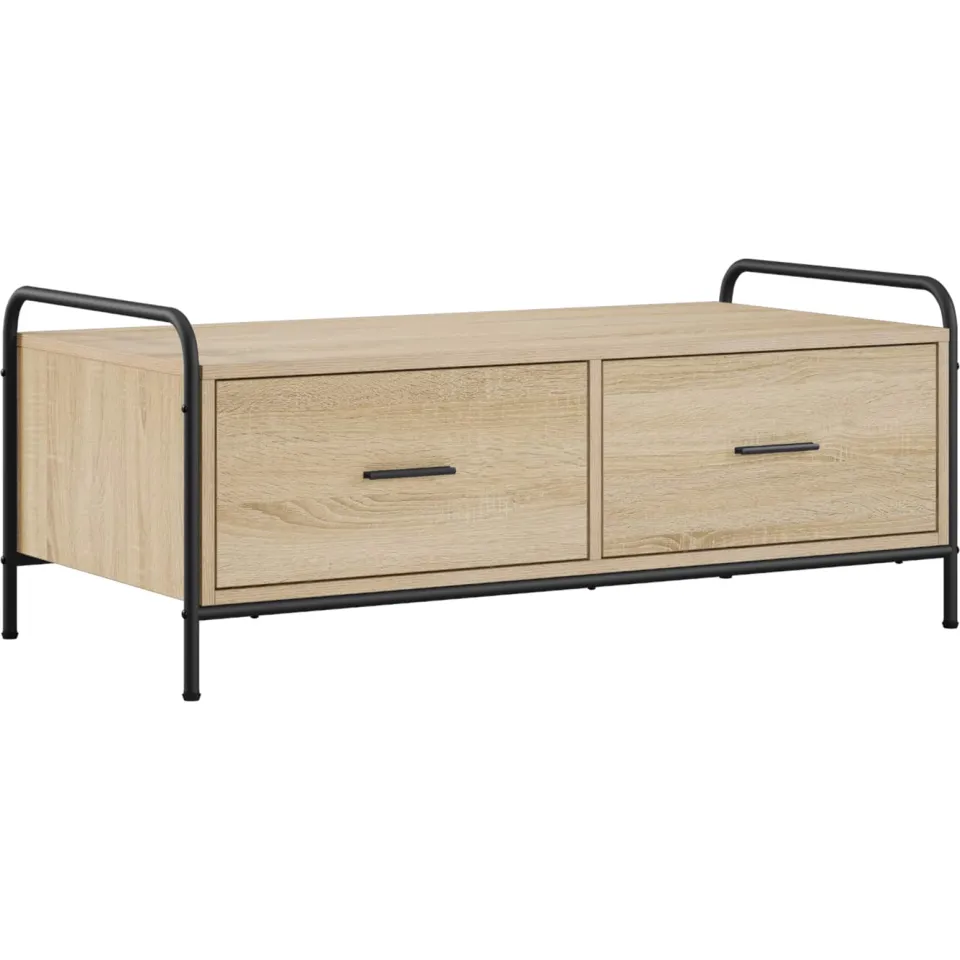 vidaXL Salontafel Sonoma Eiken 99,5 x 49 x 41 cm Bewerkt hout, foto 3